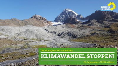 Gletscherschmelze in den Alpen