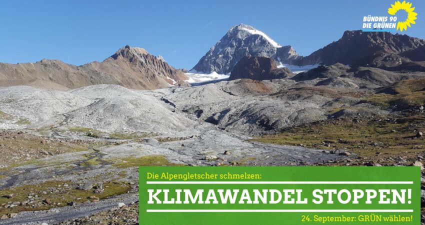 Gletscherschmelze in den Alpen Gletscherschmelze in den Alpen