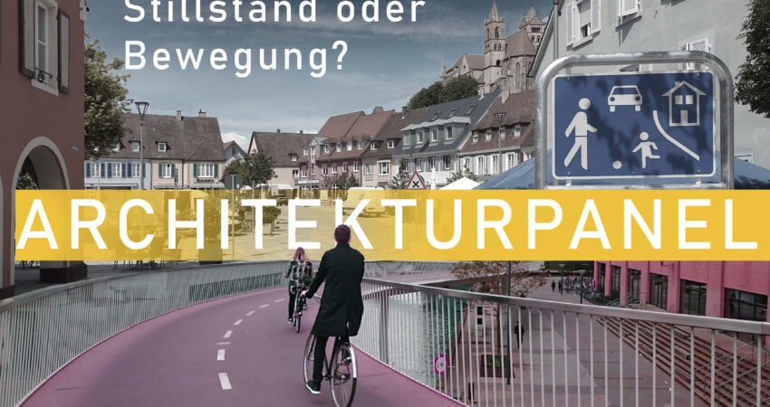 Architekturpanel-Stadtplanung-heute-Bewegung-oder-Stillstand-Collage