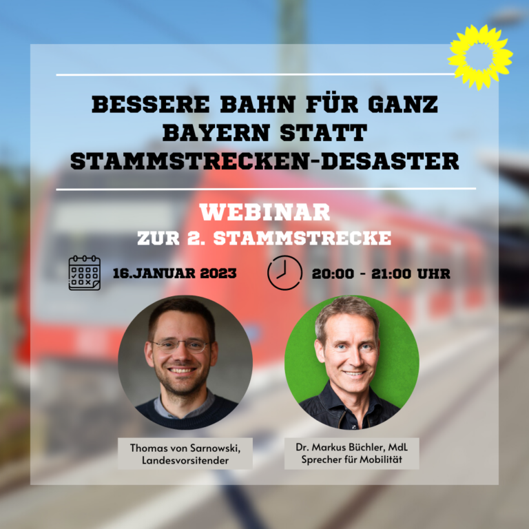 Webinar: Bessere Bahn für ganz Bayern statt Stammstrecken-Desaster