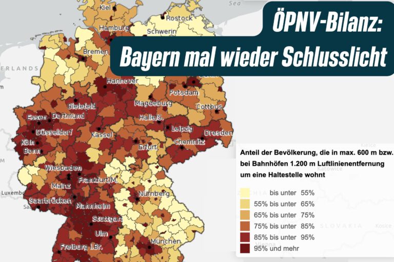 ÖPNV-Bilanz: Bayern mal wieder Schlusslicht