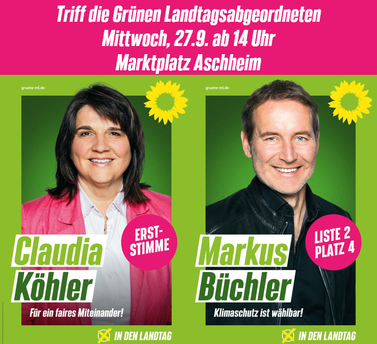 Triff die Grünen Landtagsabgeordneten in Aschheim