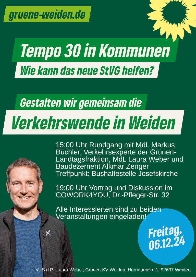 Weiden: Tempo 30 in Kommunen — Wie kann das neue StVG helfen?