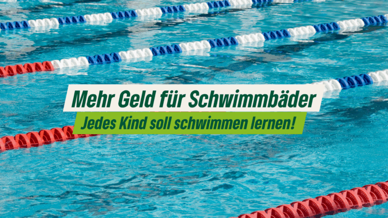 Claudia Köhler und Dr. Markus Büchler fordern mehr Geld für Schwimmbäder im Landkreis München: Mehr Sicherheit – weil jedes Kind schwimmen lernen soll!