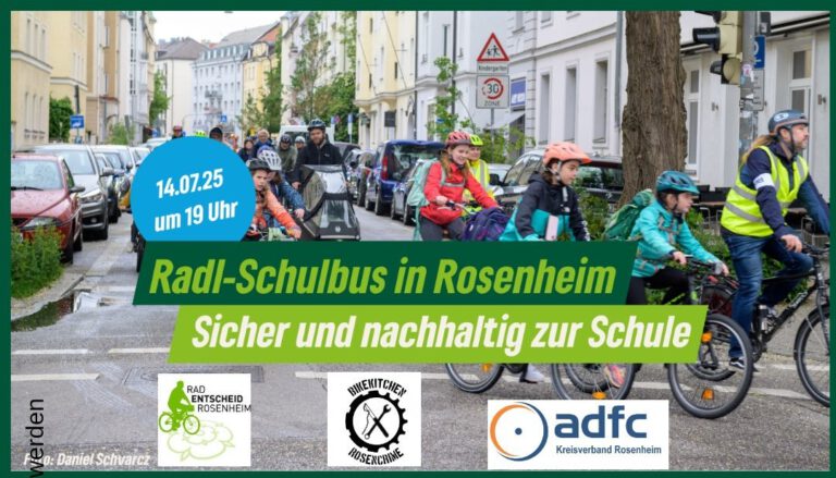 Radl-Schulbus in Rosenheim – sicher und nachhaltig zur Schule