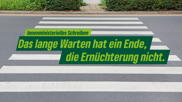 Das lange Warten hat ein Ende, die Ernüchterung nicht: Das Innenministerium blockiert die Verkehrswende an entscheidender Stelle