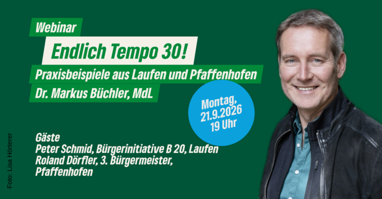 Endlich Tempo 30! – Webinar mit Praxisbeispielen aus Laufen und Pfaffenhofen zum Nachschauen